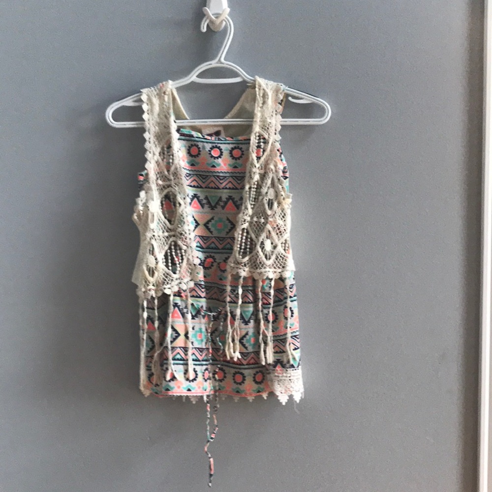 Belle du Jour tank top with cover up